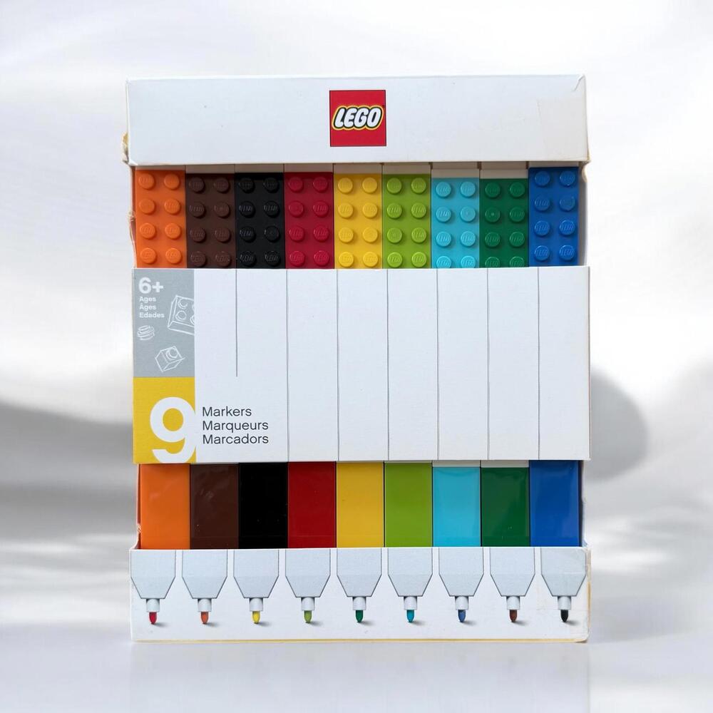 LEGO 9 Color Markers Set for Kids Ages 6+ - Picture 1 of 8